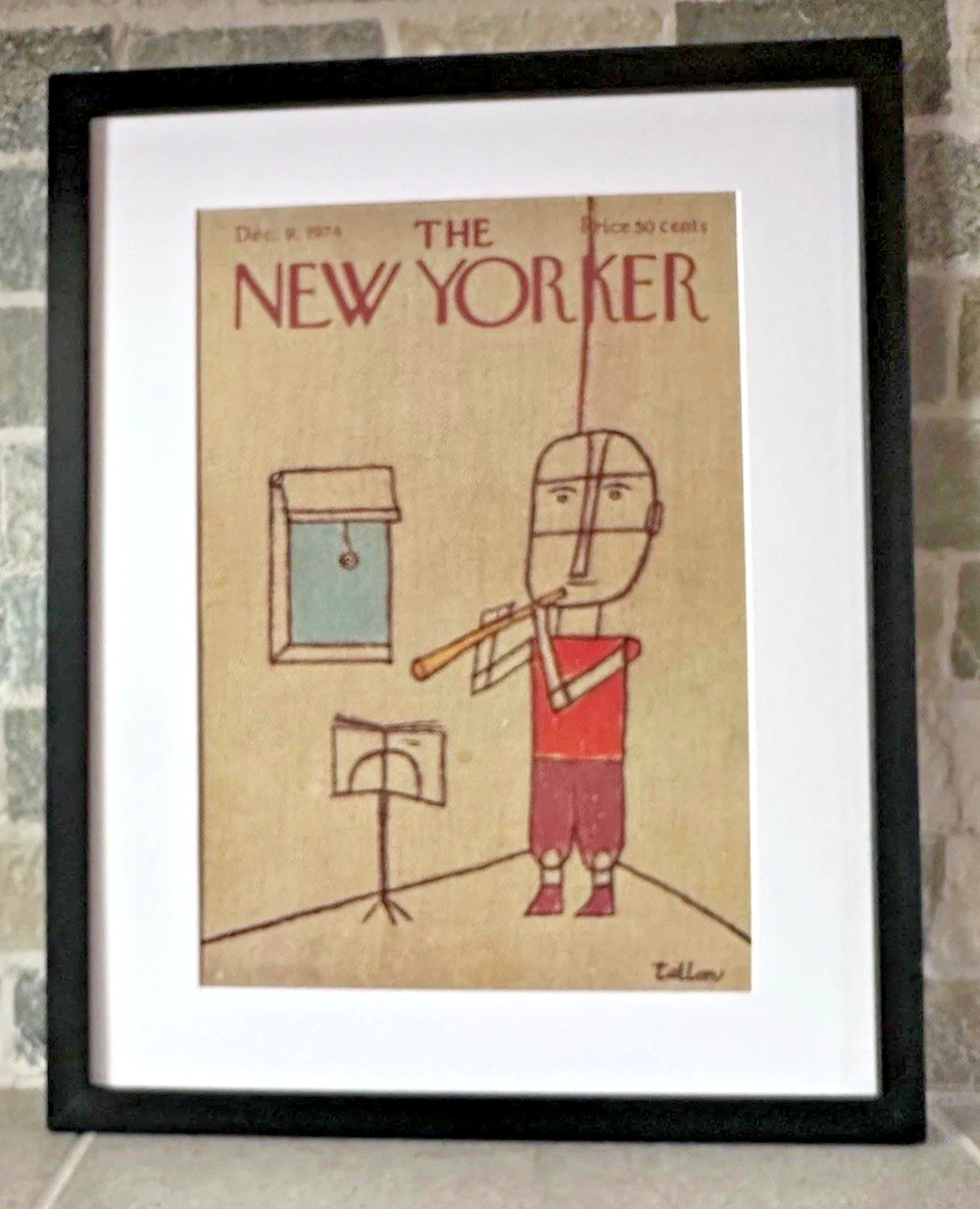 Framed 1974 The New Yorker Magazine Dec 9 Cover Robert Tallon Practice More